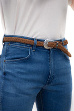 Carica l'immagine nel visualizzatore di Gallery, ALBERTO LUTI Cintura intrecciata Col.Cuoio