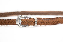 Carica l'immagine nel visualizzatore di Gallery, ALBERTO LUTI Cintura intrecciata Col.Cuoio