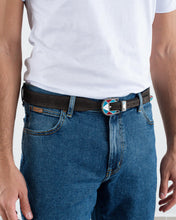 Carica l'immagine nel visualizzatore di Gallery, ALBERTO LUTI Cintura texana Fibbia colorata