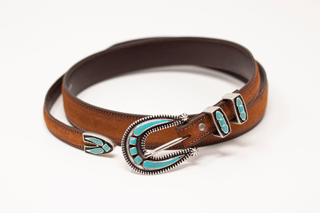 Fibbia Per Cintura Vintage In Turchese - Stile Western Boho Per Uomo E Donna - Foto 10