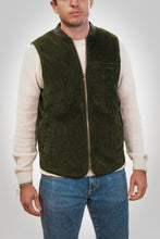 Carica l'immagine nel visualizzatore di Gallery, BL'KER Velvet Vest Trapunta Bear Col.Green
