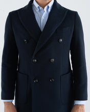 Carica l&#39;immagine nel visualizzatore di Gallery, NORMEET Cappotto doppio petto Mod.Litio Col.Blu navy
